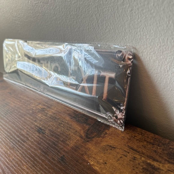 Dramatic Exit Metal Wall Sign 2D Black and Cream NEW in Packaging